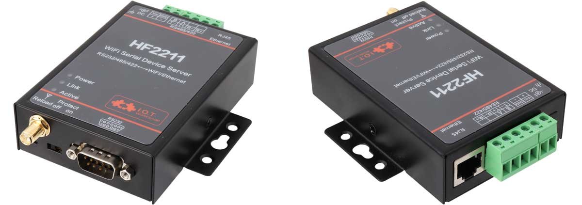 HF2211 Inferfaccia Convertitore Seriale RS232/RS422/RS485 - Ethernet WiFi