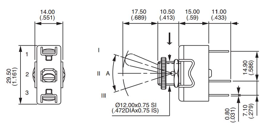 Apem serie 630 dimensioni