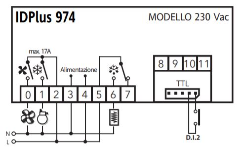 Eliwell IDPlus 971IDP2EDB700000 Schema connection