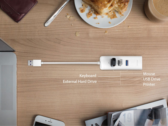 UE330 - Hub USB 3.0 + adattatore Gigabit Ethernet