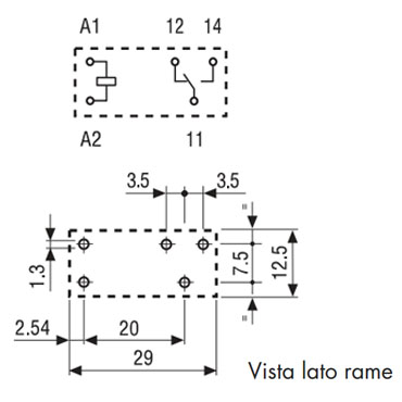 Rele Finder 4131 Size layout