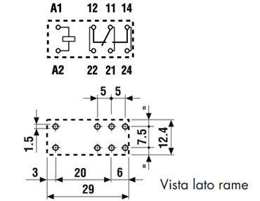 Finder relè 4061 layout