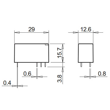 Finder serie 41 Dimensioni