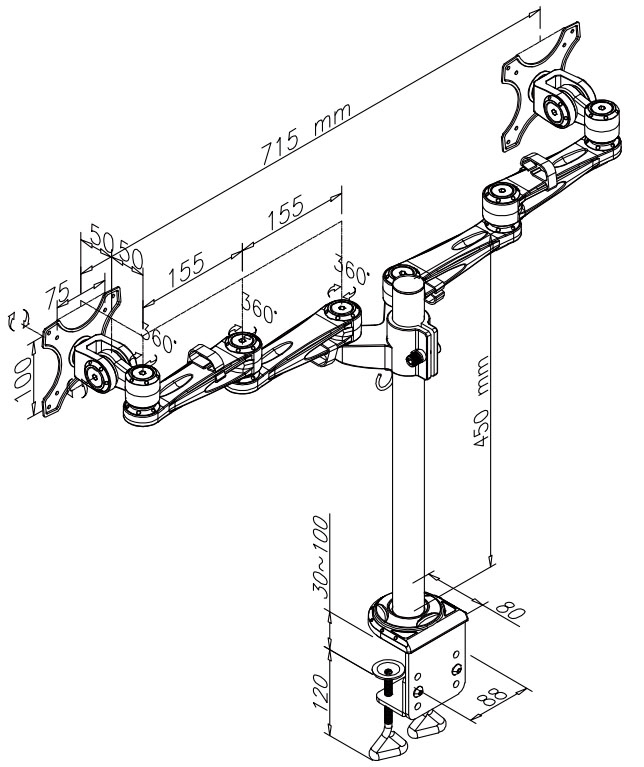 NewStar FPMA-D935D specifications NewStar FPMA-D935D specifiche